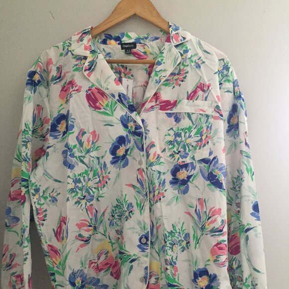 GAP Floral Poplin PJ Set - Picture 1 of 8